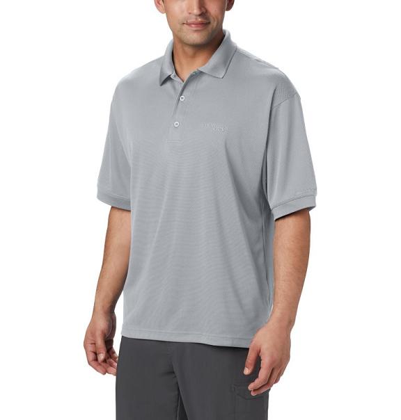 Columbia PFG Perfect Cast Polo Grey For Men's NZ39072 New Zealand